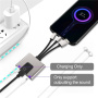 NK-1056S Redukcja 3w1 - RJ45 / 3,5 mm jack / USB-C do USB-C / Lightning / USB-A - szary