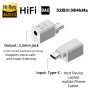 Mini redukcja audio - z 3,5 mm jack na USB-C - biała