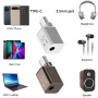 Mini redukcja audio - z 3,5 mm jack na USB-C - biała