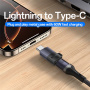 Yesido GS28 mini adapter ładowania i danych - Lightning na USB-C - czarny
