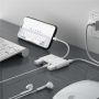 Redukcja 5w1 - HDMI / 3,5 mm jack / Lightning / 2x USB-A na Lightning - biała