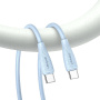 USAMS US-SJ716 kabel ładująco-transmisyjny - USB-C do USB-C - 1 m - niebieski