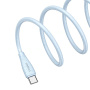USAMS US-SJ716 kabel ładująco-transmisyjny - USB-C do USB-C - 1 m - niebieski