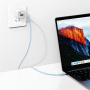 USAMS US-SJ716 kabel ładująco-transmisyjny - USB-C do USB-C - 1 m - niebieski
