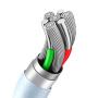 USAMS US-SJ716 kabel ładująco-transmisyjny - USB-C do USB-C - 1 m - niebieski