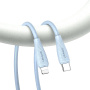USAMS US-SJ717 kabel ładująco-transmisyjny - USB-C do Lightning - 1 m - biały