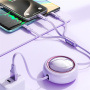 WEKOME Star Series 3w1 wysuwany kabel do ładowania i transmisji danych - USB-A do USB-C / Lightning / micro USB - 1,2 m - beżowy