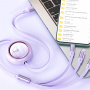 WEKOME Star Series 3w1 wysuwany kabel do ładowania i transmisji danych - USB-A do USB-C / Lightning / micro USB - 1,2 m - beżowy