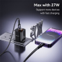 Yesido CA165L 2w1 Opleciony kabel ładująco-transmisyjny - USB-C / USB-A do Lightning - 1,2 m - czarny