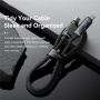 ESSAGER Dazzling oplotowany kabel do ładowania i transmisji danych - USB-C do USB-C - 1 m - czarny