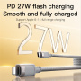 Yesido CA172L magnetyczny kabel do ładowania i transmisji danych - USB-C do Lightning - 1 m - szarobeżowy