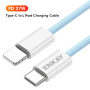 ENKAY Opleciony kabel ładująco-transmisyjny - USB-C do Lightning - 2 m - biały