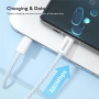 ENKAY Opleciony kabel ładująco-transmisyjny - USB-C do Lightning - 2 m - biały