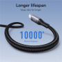 JOYROOM S-A28 Opleciony kabel do ładowania i transmisji danych - USB-C do USB-C - 2 m - czarny