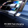 JOYROOM S-A28 Opleciony kabel do ładowania i transmisji danych - USB-C do Lightning - 1 m - czarny
