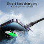 JOYROOM S-A28 Opleciony kabel ładująco-transmisyjny - USB-C do Lightning - 2 m - czarny
