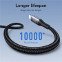 JOYROOM S-A28 Opleciony kabel ładująco-transmisyjny - USB-C do Lightning - 2 m - czarny