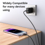 Yesido CA189 Opleciony kabel do ładowania i transmisji danych - USB-C do Lightning - 1,2 m - czarny