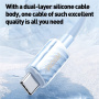 Kabel ładujący i do transmisji danych WEKOME WDC-74 - USB-C do USB-C - 1,2 m - biały