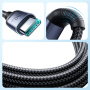 JOYROOM S-A21 Uniwersalny kabel ładujący 3w1 w oplocie - USB-A do USB-C / Lightning / micro USB - 1,2 m - czarny
