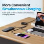 JOYROOM S-A21 Uniwersalny kabel ładujący 3w1 w oplocie - USB-C do USB-C / Lightning / micro USB - 1,2 m - czarny