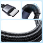 JOYROOM S-A21 Uniwersalny kabel ładujący 3w1 w oplocie - USB-C do USB-C / Lightning / micro USB - 1,2 m - czarny