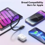ESSAGER ES-X46 Opleciony kabel do ładowania i transmisji danych - USB-C do Lightning - 1 m - różowy