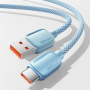 ESSAGER ES-X46 Opleciony kabel do ładowania i transmisji danych - USB-A do USB-C - 1 m - niebieski