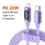 Kabel ładująco-transmisyjny Toocki TQ-X55 - USB-C do Lightning - 1 m - fioletowy