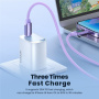 Kabel ładująco-transmisyjny Toocki TQ-X55 - USB-C do Lightning - 1 m - fioletowy