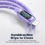 Kabel ładująco-transmisyjny Toocki TQ-X55 - USB-C do Lightning - 1 m - fioletowy