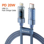 Kabel ładująco-transferowy Toocki TQ-X36 - USB-C do Lightning - 2 m - niebieski