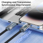 Kabel ładująco-transferowy Toocki TQ-X36 - USB-C do Lightning - 2 m - niebieski