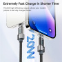 Kabel ładująco-transferowy Toocki TQ-X36 - USB-C do Lightning - 2 m - niebieski