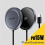 ESSAGER ES-WC11 Qi2 Bezprzewodowa ładowarka MagSafe do iPhone / AirPods - 15W - ciemnoszara
