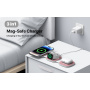 YM-T1 3w1 bezprzewodowa ładowarka MagSafe do iPhone / Apple Watch / AirPods - 15W - różowa