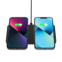 M15 2w1 ładowarka bezprzewodowa do iPhone / AirPods - 15W - czarna