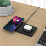M15 2w1 ładowarka bezprzewodowa do iPhone / AirPods - 15W - czarna