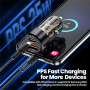 Ładowarka samochodowa Toocki TQ-CC25A z portami USB-C / USB-A - 60W - czarna