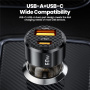 Ładowarka samochodowa Toocki TQ-CC25A z portami USB-C / USB-A - 60W - czarna