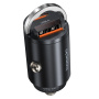 Toocki TQ-CC34A mini ładowarka samochodowa z portami USB-C / USB-A - 30W - czarna