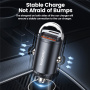 Toocki TQ-CC34A mini ładowarka samochodowa z portami USB-C / USB-A - 30W - czarna