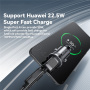 Mini ładowarka samochodowa ESSAGER ES-CC15 z portami USB-C / USB-A - 45W - ciemnoszara