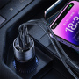 Ładowarka samochodowa USAMS US-CC176 z portami USB-C / USB-A - 95W - czarna