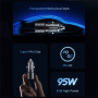 Ładowarka samochodowa USAMS US-CC176 z portami USB-C / USB-A - 95W - czarna