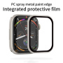 Szkło hartowane Rurihai z plastikową ramką do Apple Watch 44mm - starlight