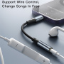 Redukcja audio Yesido YAU37 - z 3,5 mm jack na Lightning - czarna