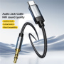 Kabel audio ESSAGER ES-YP22 - złącze 3,5 mm jack na USB-C - 1 m - czarny