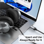Kabel audio ESSAGER ES-YP22 - złącze 3,5 mm jack na USB-C - 1 m - czarny