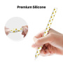 AhaStyle silikonowe etui ze wzorem słoneczników do Apple Pencil 2. generacji / Pro - biały